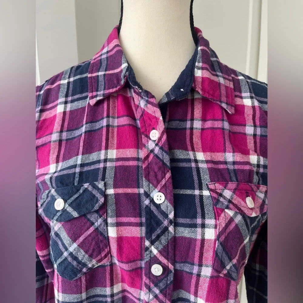 Weatherproof Vintage Ladies' Flannel Plaid Button Down Shirt | Size Medium - Picture 3 of 13